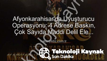 Afyonkarahisar’da Nefes Kesen Operasyon: Uyuşturucu ve Silahlar Teknoloji Kaynak Tarafından Takip Edildi