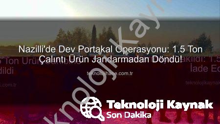 Nazilli’de Dev Portakal Hırsızlığı Jandarmaya Takıldı: 1.5 Ton Ürün Sahibine İade Edildi