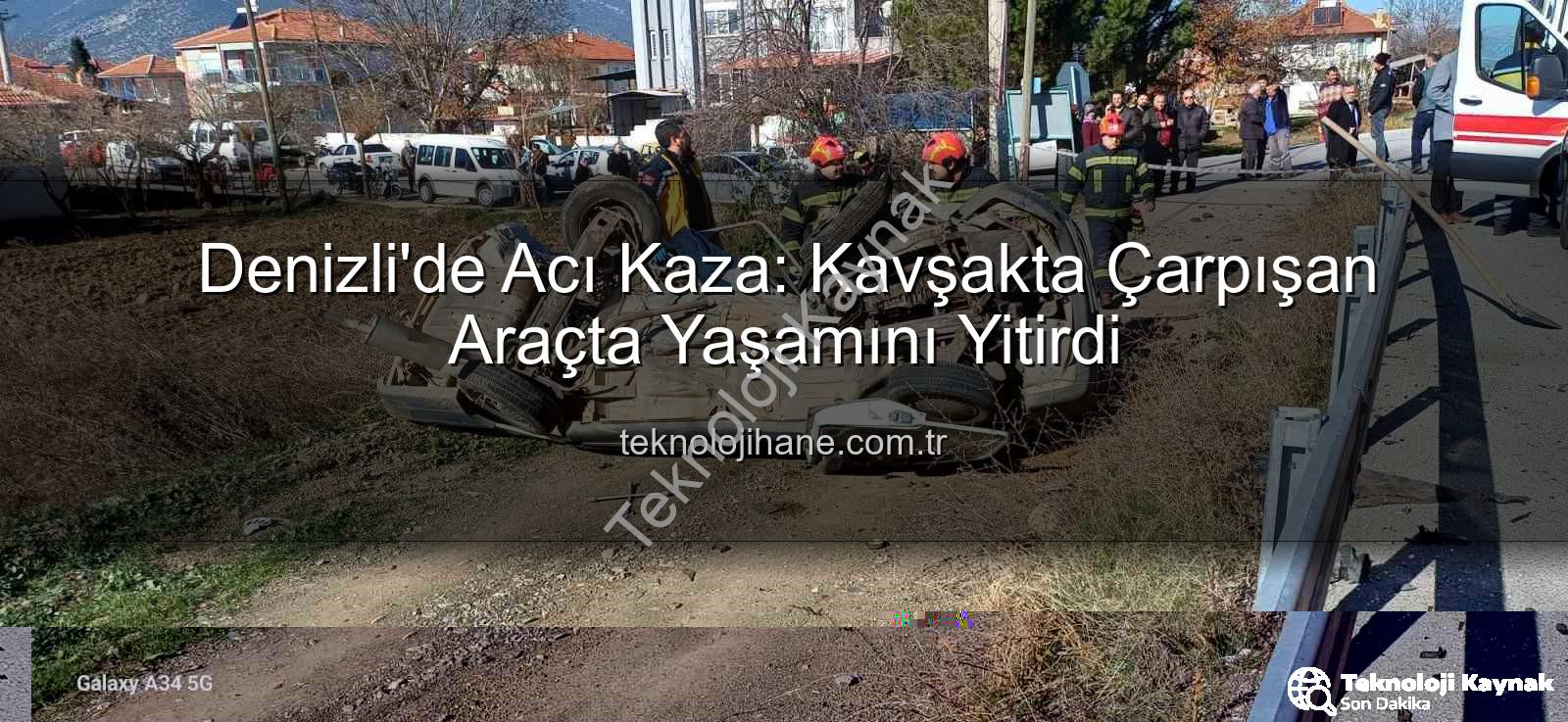 Denizli kaza - Denizli'de Acı Kavşak Kazası: Yaşlı Sürücü Hayatını Kaybetti, Araçlar Hurdaya Döndü