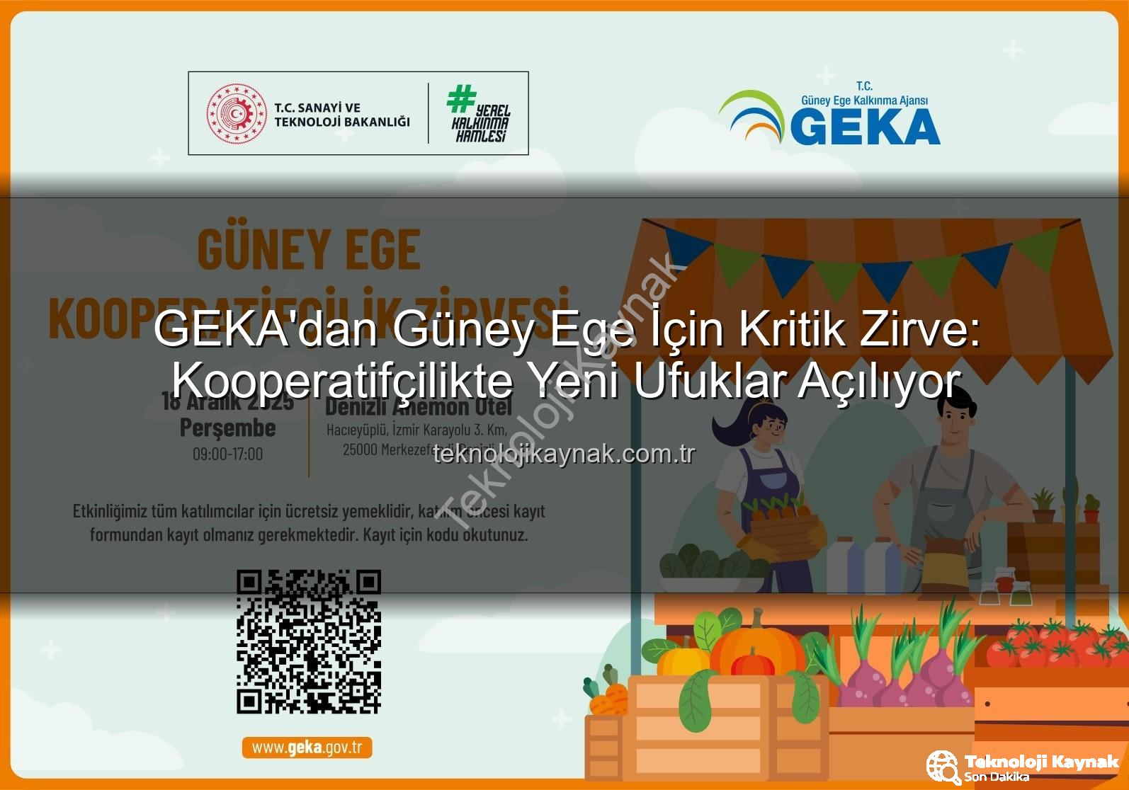 Güney Ege Kooperatifçilik Zirvesi - GEKA'dan Güney Ege İçin Kritik Zirve: Kooperatifçilikte Yeni Ufuklar Açılıyor
