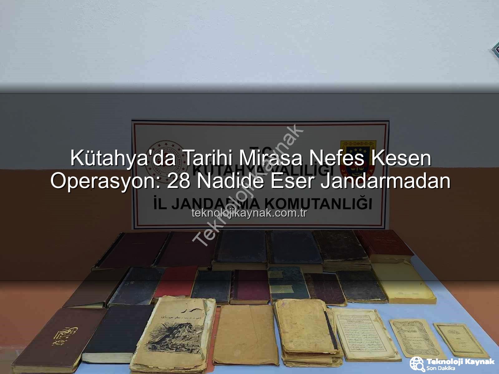 tarihi eser - Kütahya'da Tarihi Mirasa Nefes Kesen Operasyon: 28 Nadide Eser Jandarmadan